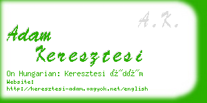 adam keresztesi business card